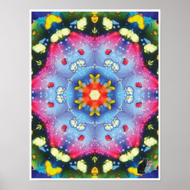 Halogen Kinetic Collage Kaleidoscope Poster (Framsidan)