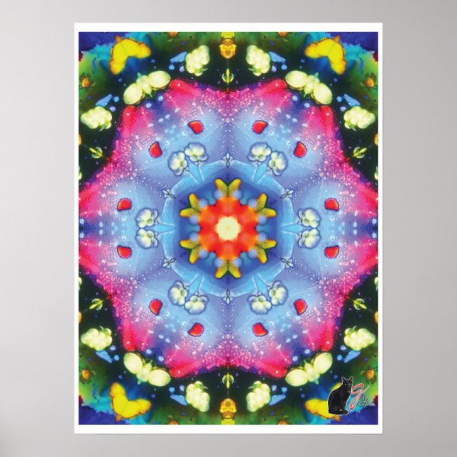Halogen kinetisk kollage Kalejdoskop Poster (Framsidan)