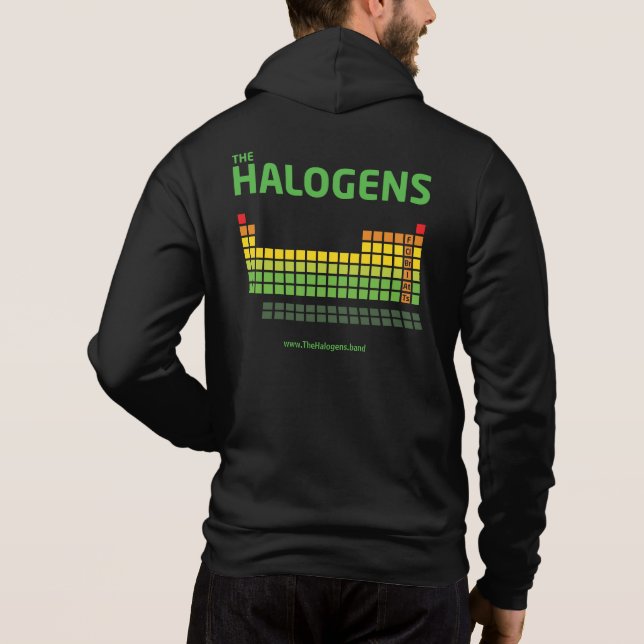Halogens Zipper Hoodie (med webbplats) T Shirt (Baksida)