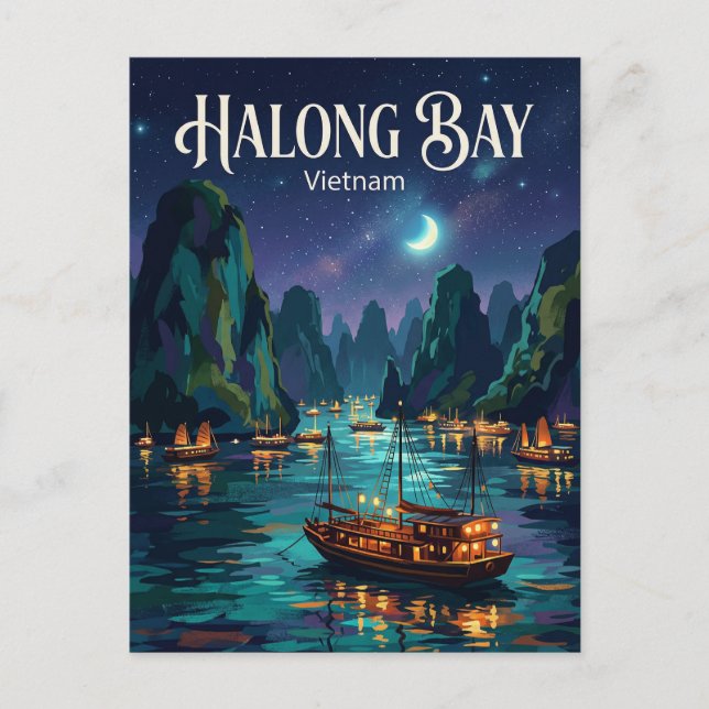 Halong Bay Vietnam Vykort (Framsida)