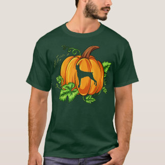 Haloween Doberman Pinscher Hund Carved in Pumpkin  T Shirt