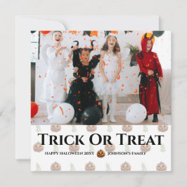 Haloween-kort för bus eller godis Lycklig Kort