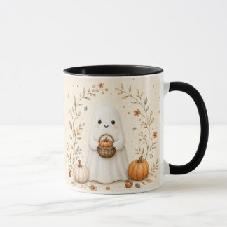 Haloween-mugg Spöke Fallande Löv Mugg