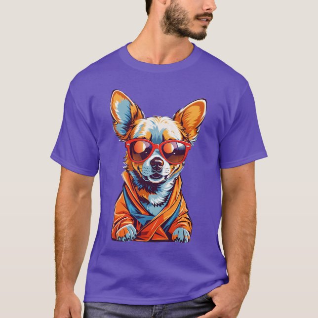 Halowen hund vänner t shirt (Framsida)