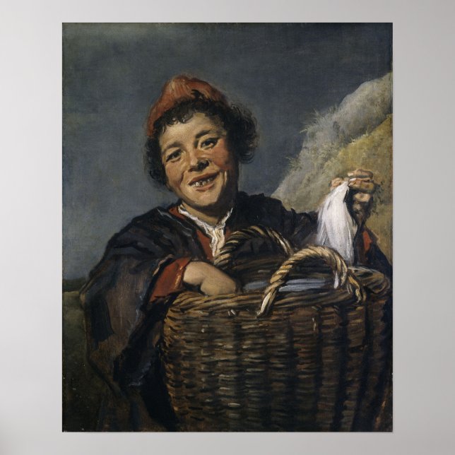 Hals - Fiskande pojke 1630 Poster (Framsidan)