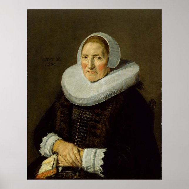 Hals - Porträtt av en äldre kvinna Poster (Framsidan)