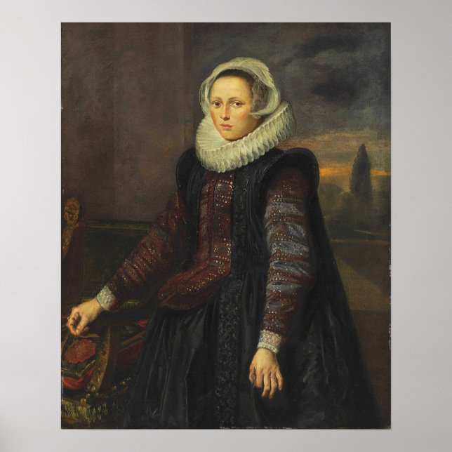 Hals - Porträtt av en dam Poster (Framsidan)
