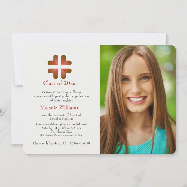 Hälsa är allt fotoinbjudan till Studenten Inbjudningar (Framsida)