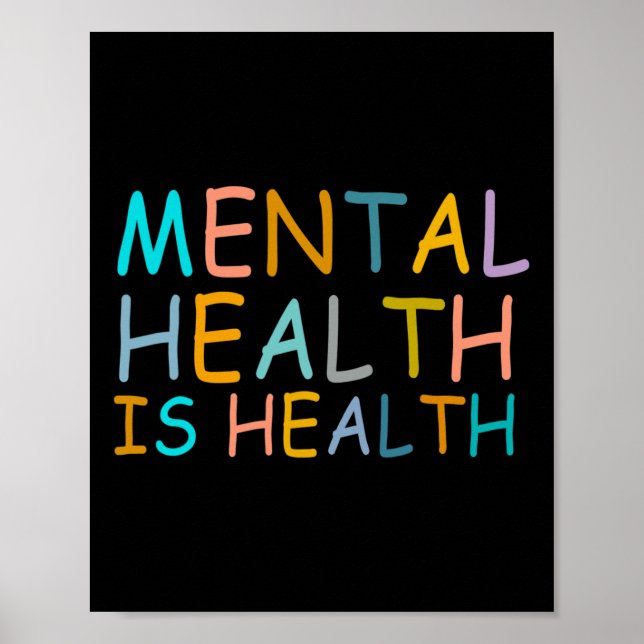 Hälsa är en hälsomedvetenhet om psykisk hälsa för  poster (Framsidan)