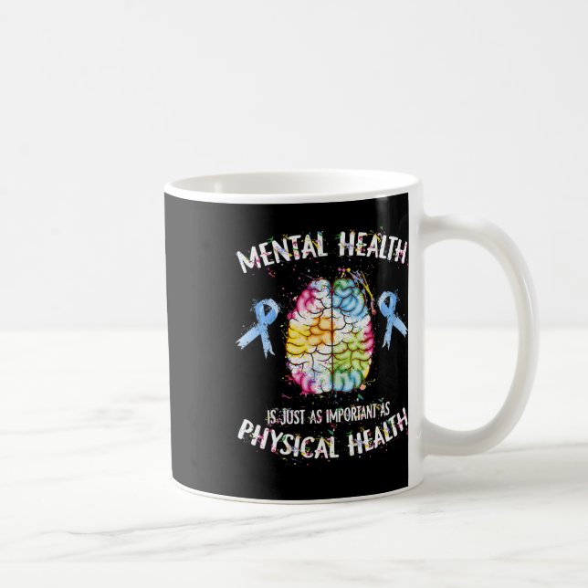 Hälsa är lika viktigt som fysisk hälsa kaffemugg (Höger)