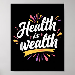 Hälsa är rikedom _ Motiv offertdesign Poster