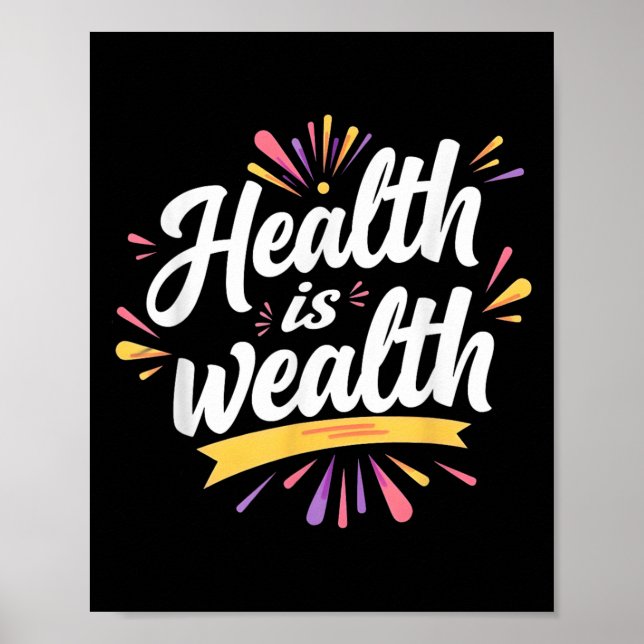 Hälsa är rikedom _ Motiv offertdesign Poster (Framsidan)