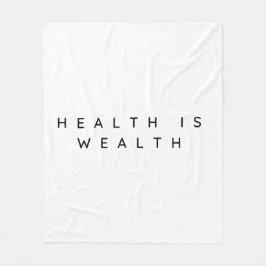 Hälsa är välstånd fleecefilt