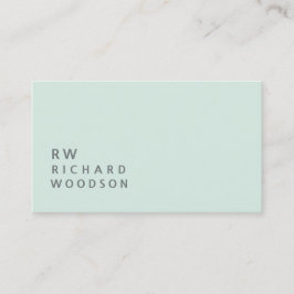 Hälsa Blek Mint Mint Mint Namn Initialer| Enkel Visitkort