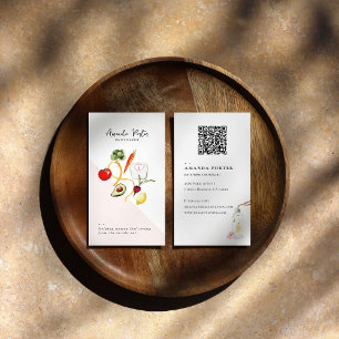 Hälsa Branding   Näringstecken QR-kod Visitkort