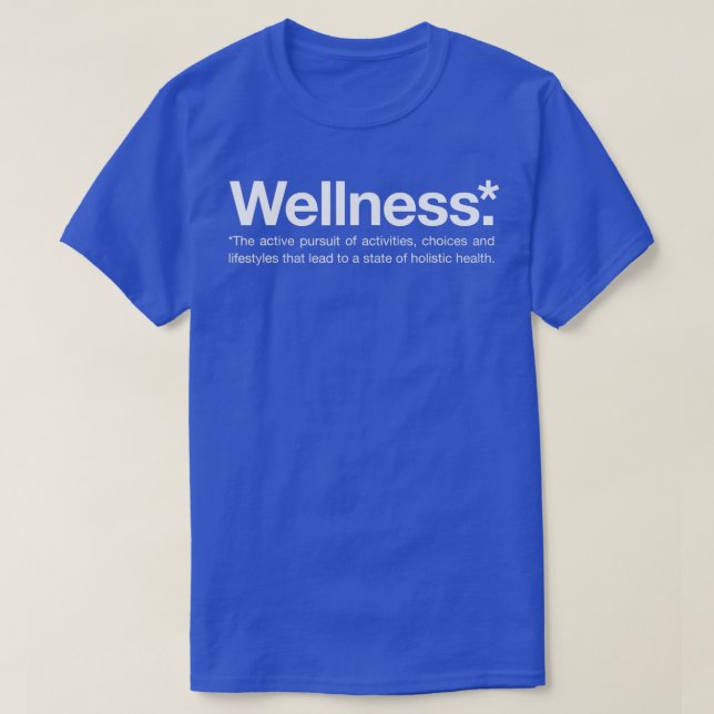 Hälsa Definition White Font, Health and Wellbei T Shirt (Design framsida)