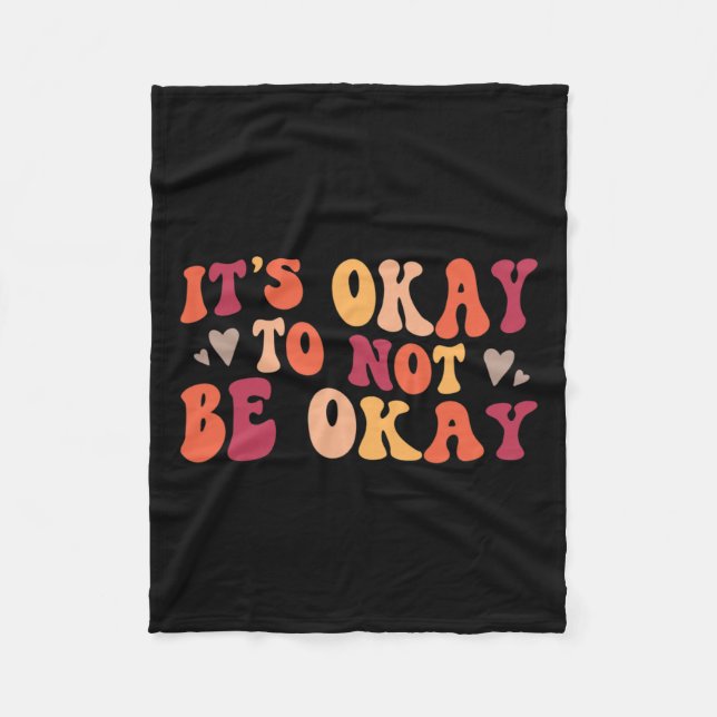 Hälsa - det är okej att inte vara okej fleecefilt (Framsidan)