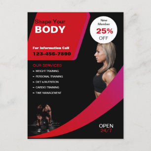 Hälsa och Fitness Business Vykort