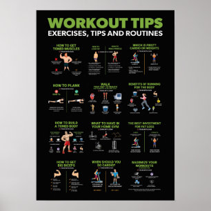 Hälsa och Fitness Infografik - Diet and Exercise Poster