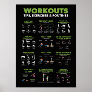 Hälsa och Fitness Infografik - Diet and Exercise Poster