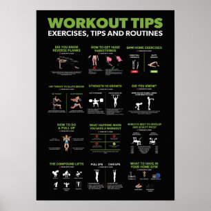Hälsa och Fitness Infografik - Diet and Exercise Poster