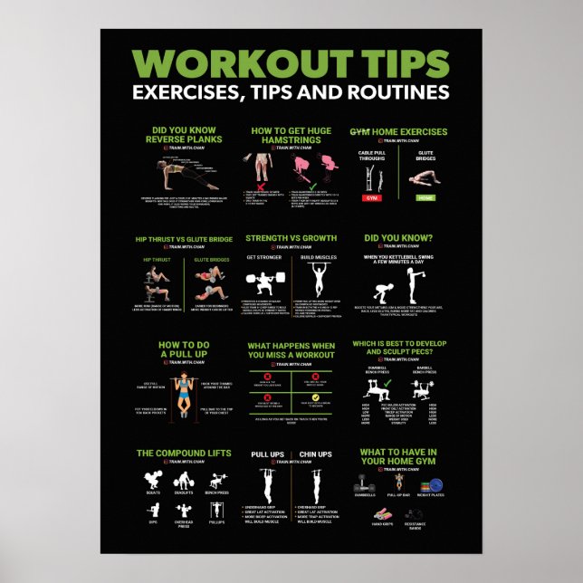 Hälsa och Fitness Infografik - Diet and Exercise Poster (Framsidan)