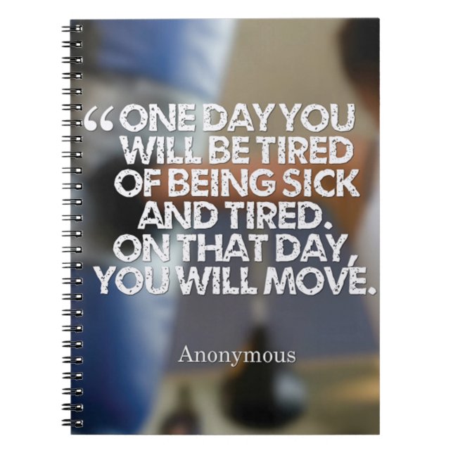 Hälsa och Fitness Motivering Anteckningsbok (Framsidan)