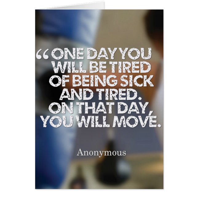 Hälsa och Fitness Motivering Hälsningskort (Framsidan)