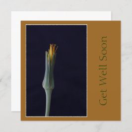 Hälsa Snart Blommig Guldbrun Nyans Kort