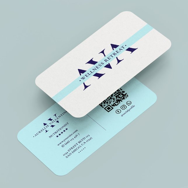 Hälsa Therapist Fitness Coach Pastel Himmel Blue Visitkort (Wellness Therapist Fitness Coach Pastel Sky Blue Business Card
)