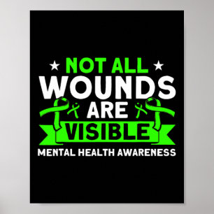 Hälsan är inte alla sår som synliggör psykisk häls poster