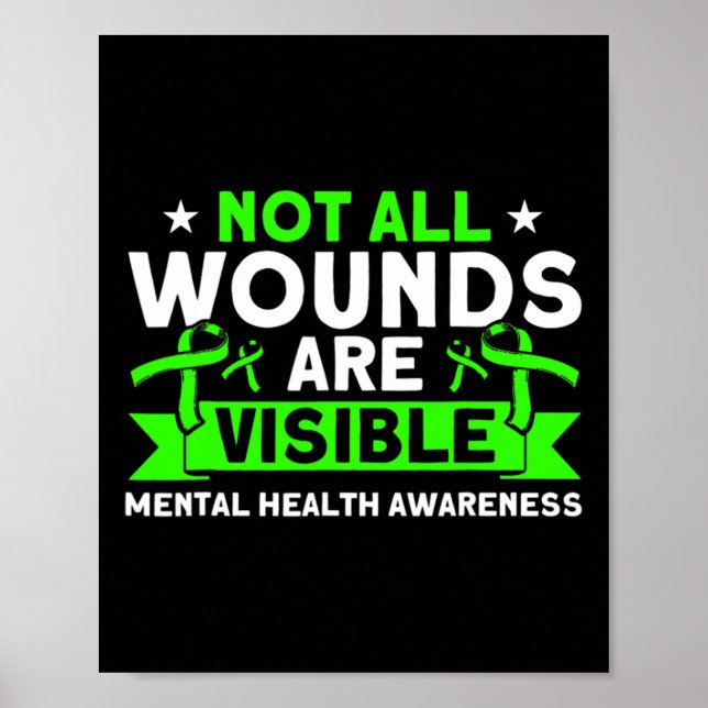 Hälsan är inte alla sår som synliggör psykisk häls poster (Framsidan)