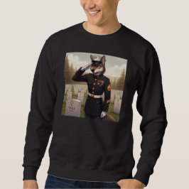 Hälsande Marine Corps Wolf Lång Ärmad Tröja