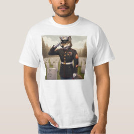 Hälsande Marine Corps Wolf T Shirt