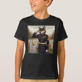 Hälsande Marine Corps Wolf T Shirt