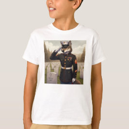 Hälsande Marine Corps Wolf T Shirt