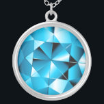 Halsband för AquamarineGemstonesterling silver<br><div class="desc">Sterling silver kedjar smycken med gemstone-något liknande aquamarinehänget</div>