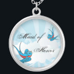 Halsband för maid of honor för<br><div class="desc">Halsband för maid of honor för tatueringsvalafåglar. Underbar för en bröllopfavörgåva!</div>