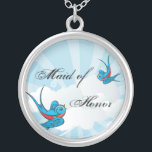 Halsband för maid of honor för<br><div class="desc">Halsband för maid of honor för tatueringsvalafåglar. Underbar för en bröllopfavörgåva!</div>