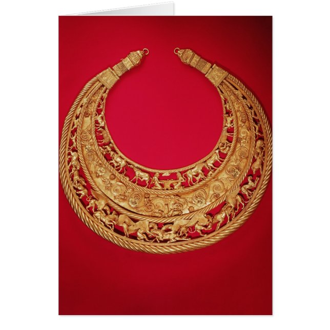 Halsband med herde- platser hälsningskort (Framsidan)