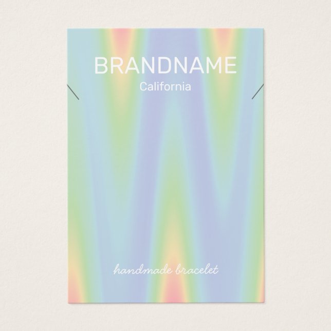 Halsbandsställning Färggradient Ombre Chevron Logo Visitkort (Framsidan)