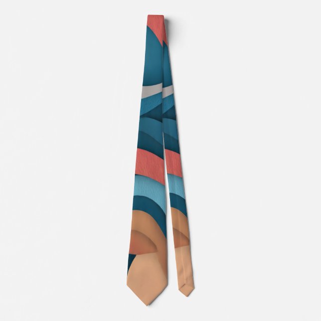 Halsduk, Ett flerglansigt tygtryckmönster design Slips (Framsida)