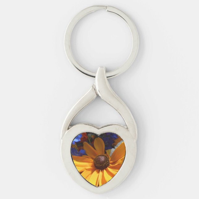 Halse Twisted Heart Silverfärgad Nyckelring (Framsidan)