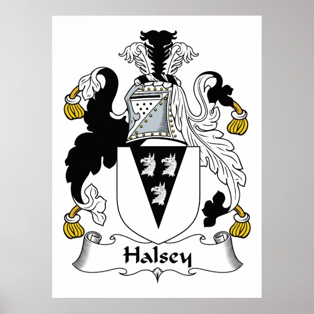 Halsey Family Crest Poster (Framsidan)