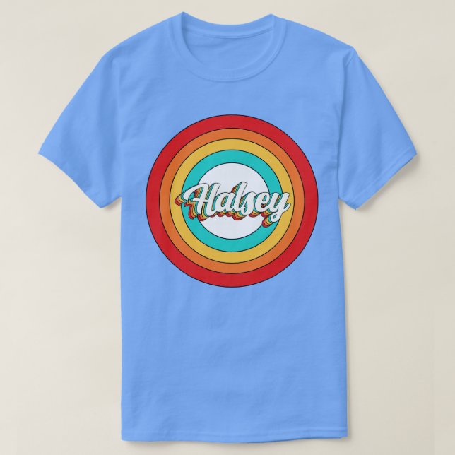 Halsey Namn Shirt Vintage Halsey Circle T (Design framsida)