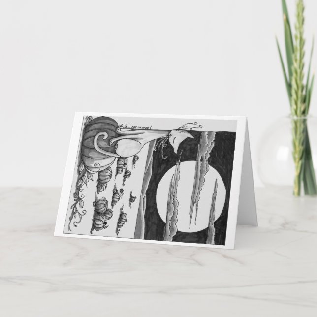 Hälsning: A Halloween-Fält Kort (Framsida)