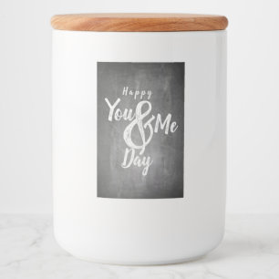 Hälsning-årsdagen av den s.k. "chalkboard"-utställ mat etikett