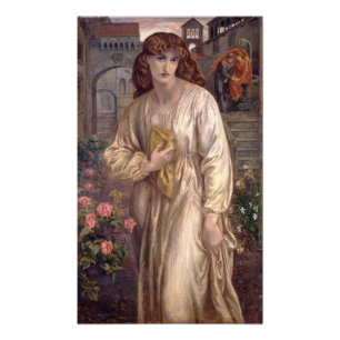 Hälsning av Beatrice av Dante Gabriel Rossetti Fototryck