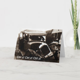 Hälsning-bilolyckan i humor kort