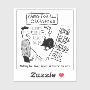 Hälsning Card Shop-Tecknad. Klistermärken